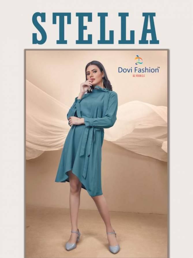 Dovi Stella Ethnic Party Wear Georgette Stylish Designer Tunics Ladies Top Collection
