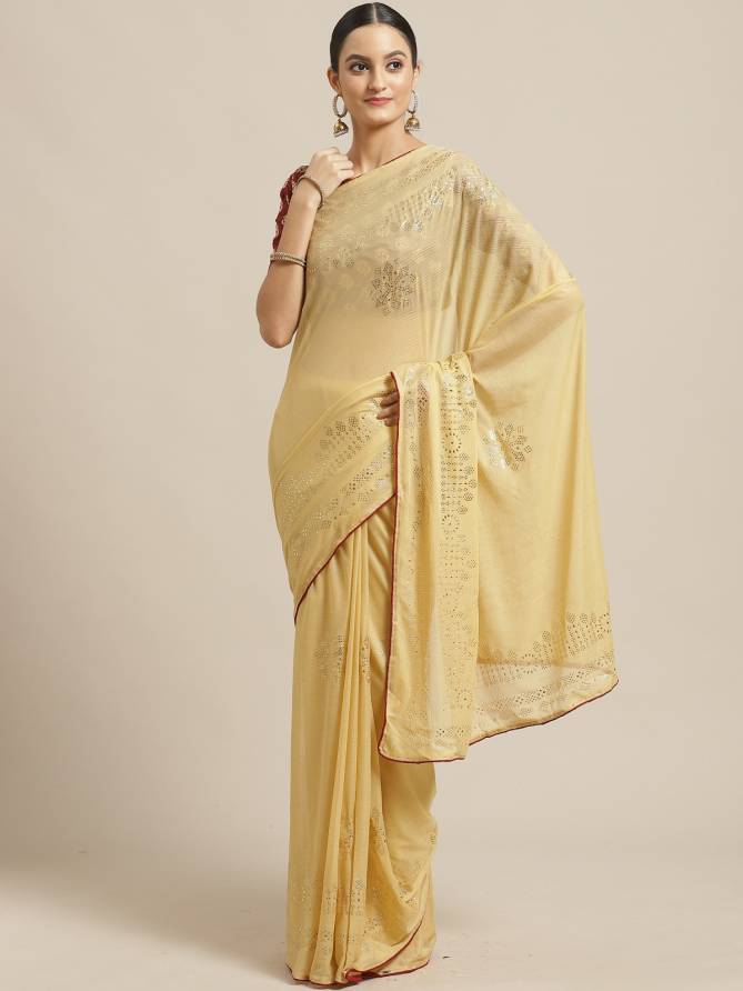 Latest Collection Of Designer Casual Wear Chiffon Saree 