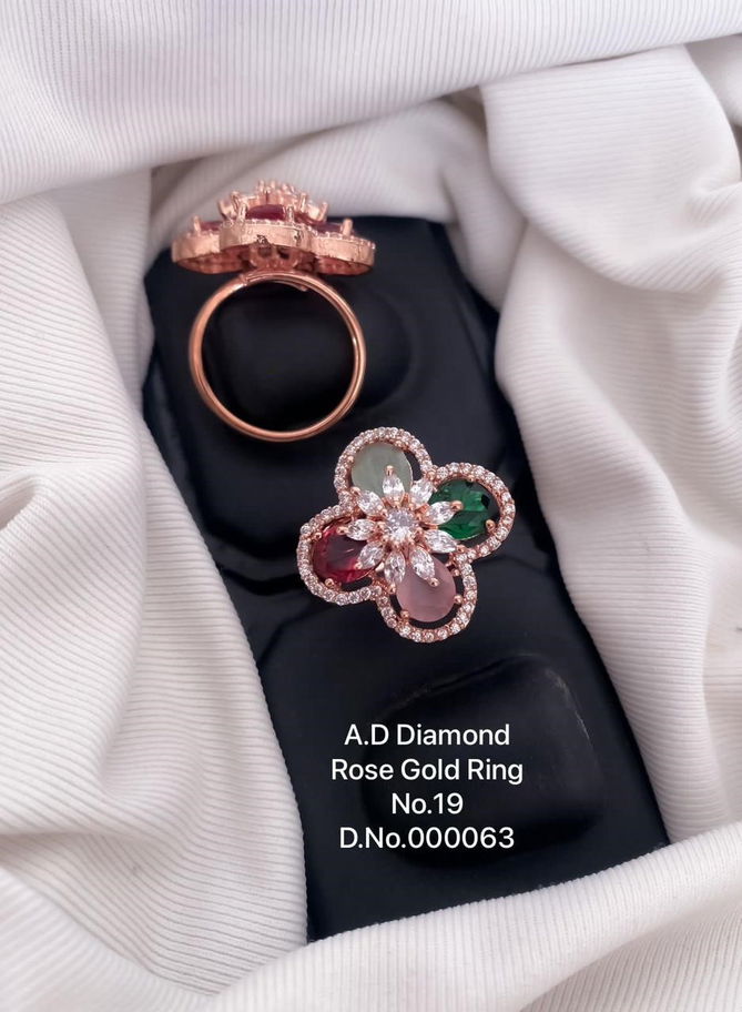 AD Rose Gold Ring  Exporters in India