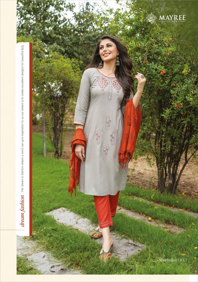 Mayree Sharmilee Fancy Festive Wear Rayon Embroidered Ready Made Collection
