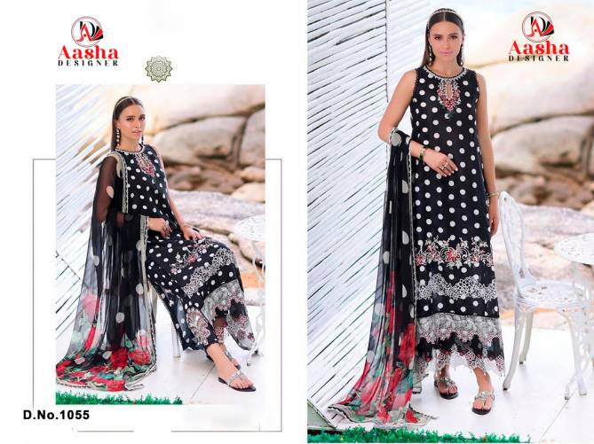 Aasha 1054 And 1055 Lawn Cotton Pakistani Suits Wholesale Shop In Surat

