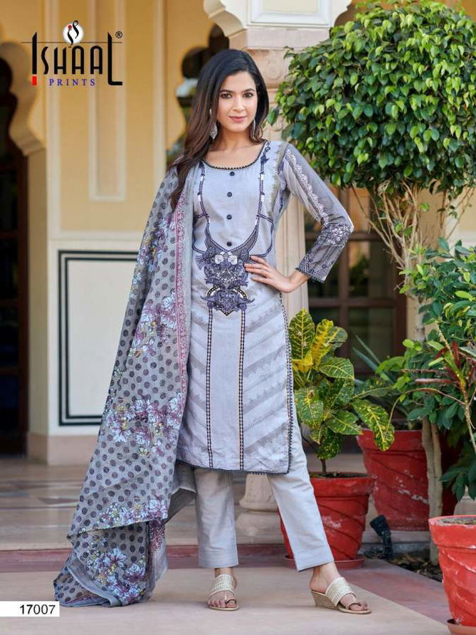 Ishaal Gulmohar 17 Latest Fancy Designer Casual Wear Pure Lawn Karachi Dress Readymade Collection
