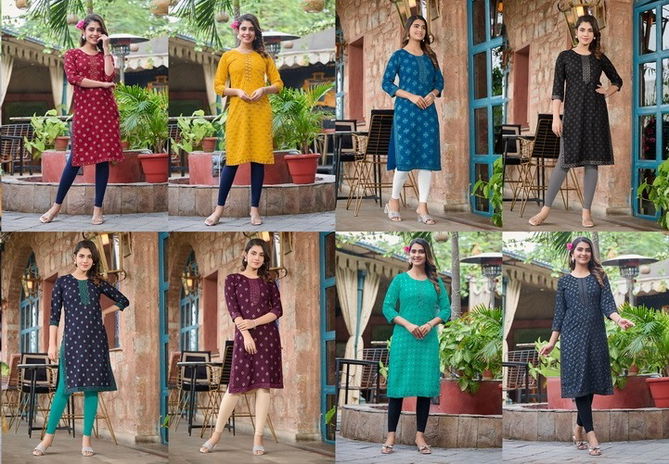 Venus By Rangmaya 101 To 108 Printed Kurti Bulk Kurti Orders In India
