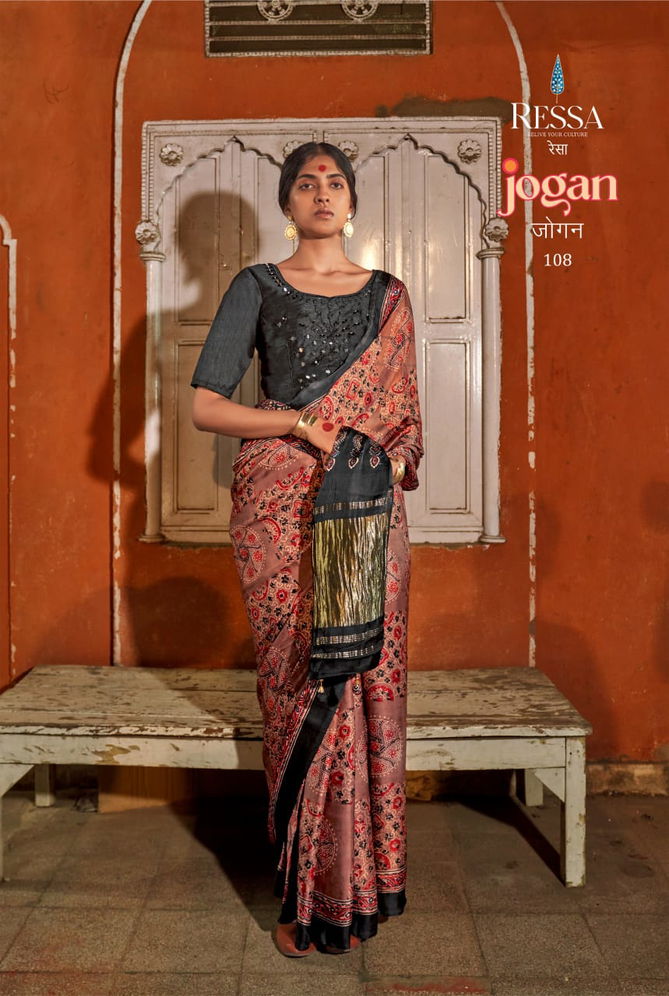 Jogan By Ressa Printed Viscose Saree Suppliers In India