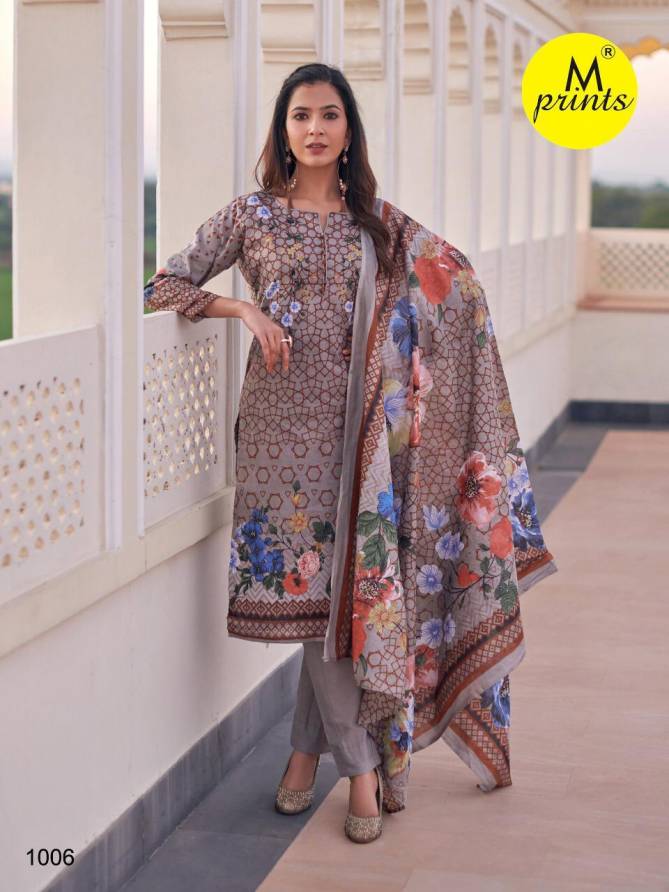 M Prints 4 Latest fancy Regular Wear Cotton Printed Karachi Dress Material Collection
