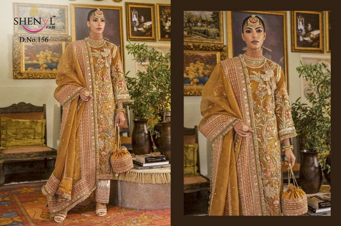 Shenyl 2 Latest Wedding Wear Full Heavy Embroidery And Diamond work Fox georgette Top With Heavy Dupatta Pakistani Salwar Suits Collection