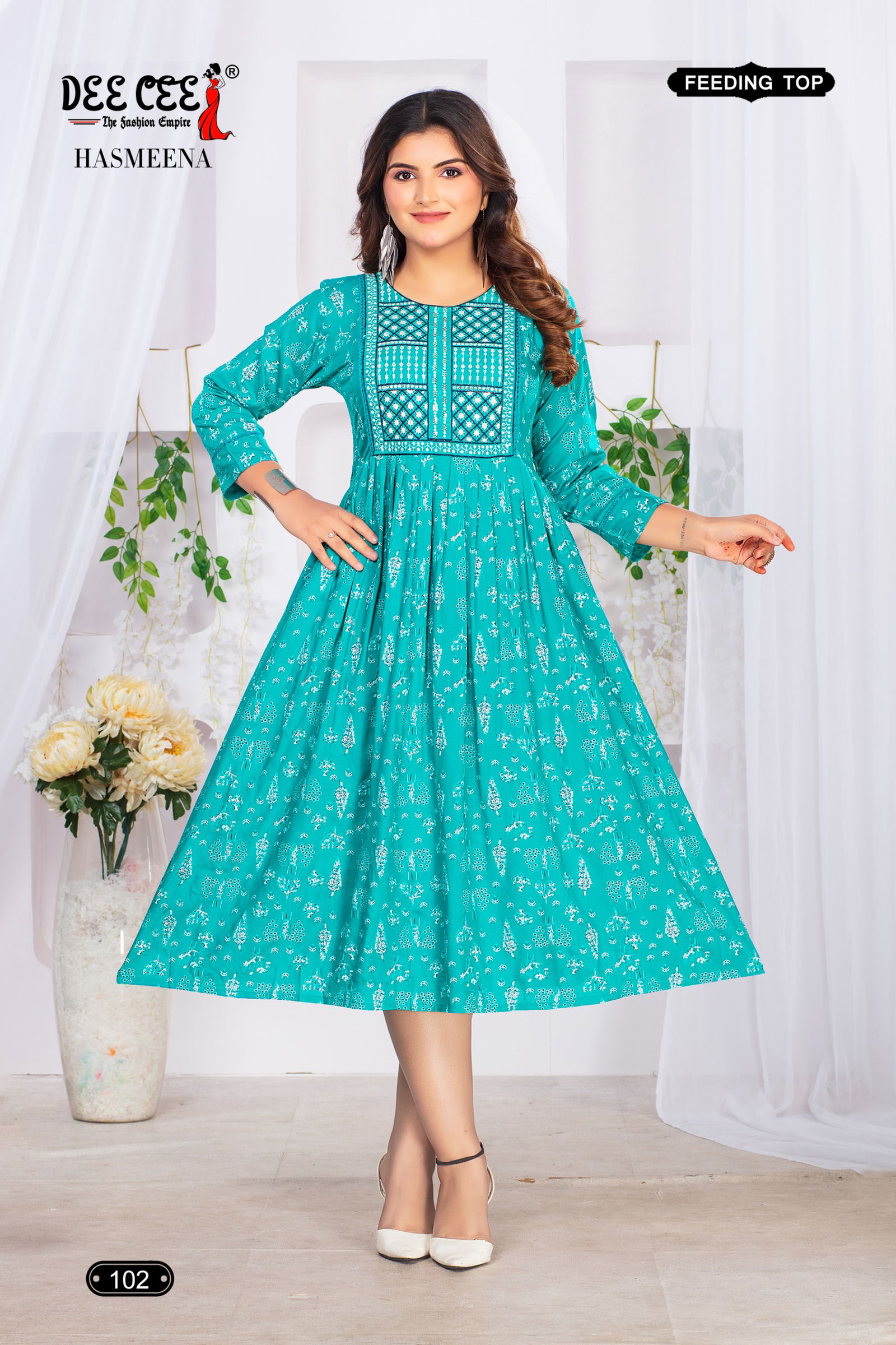 Hasmeena By Deecee Rayon Printed Feeding Kurtis Wholesale Online