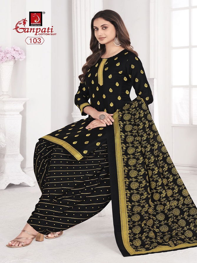 Gold Vol 1 By Ganpati Printed Cotton Dress Material Wholesale Clothing Suppliers In India
