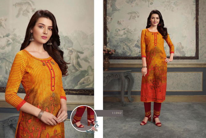 Kalaroop Lotus Latest fancy Designer Casual Wear Kurti With Pant Collection
