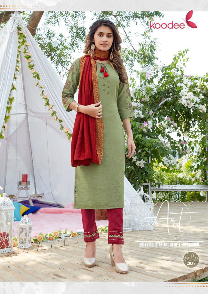 KOODEE SAHELI VOL-8 Latest Fancy Designer Heavy Festive Wear Pure Nylon Viscose With Stripe Embroidery And Khatli Work Salwar Suit Collection