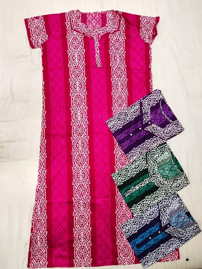 Cotton Nighty 2  Latest Collection Of Printed Pure Cotton Night Wear Gown