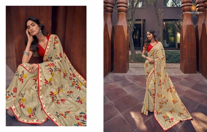 VAIDAM ALANKRITA Latest Fancy Designer Casual Wear Foil Printed Chiffon Saree Collection 