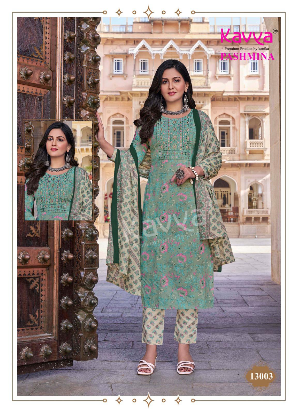 Pashmina Vol 13 By Kavya Kurti With Bottom Dupatta Suppliers In India