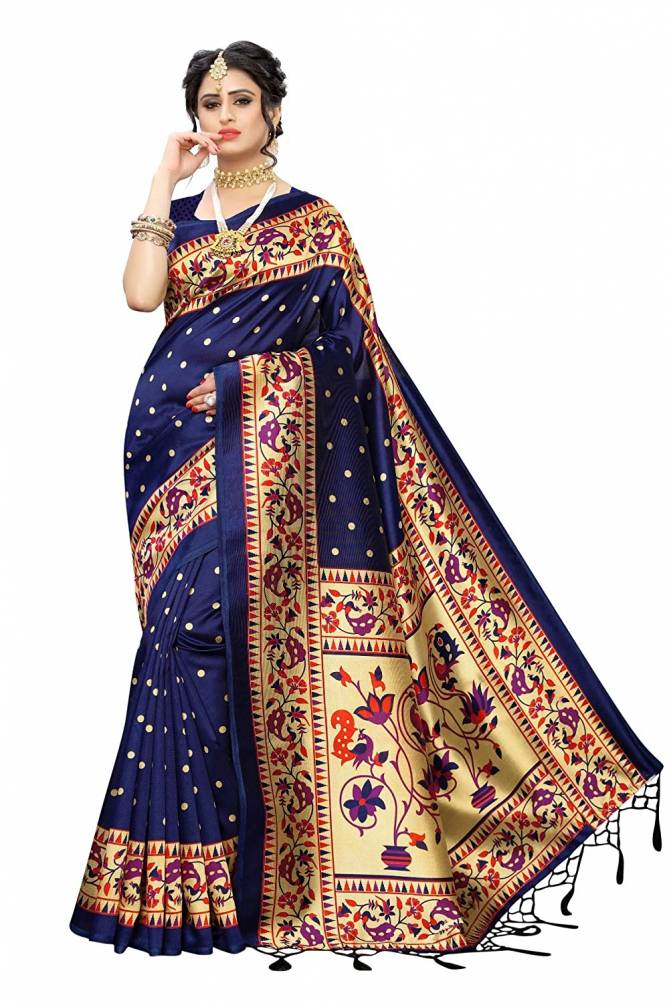 Katwali Latest Fancy Designer Festive Wear Printed Art Silk Sarees Collection
