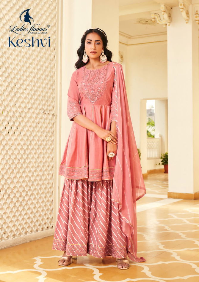 Keshvi By Ladies Flavour Sharara Readymade Suits Catalog