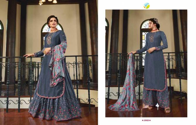 VINAY FASHION LIFE STYLE VOL-3 Designer Wedding Wear Fancy Embroidery  Muslin Satin Top With Printed Silk Georgetta With Embroidery Border Salwar Kameez Collection