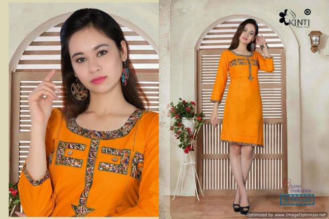 kinti-navya Latest Fancy Regular Wear Pure Cotton Designer Kurtis Collection

