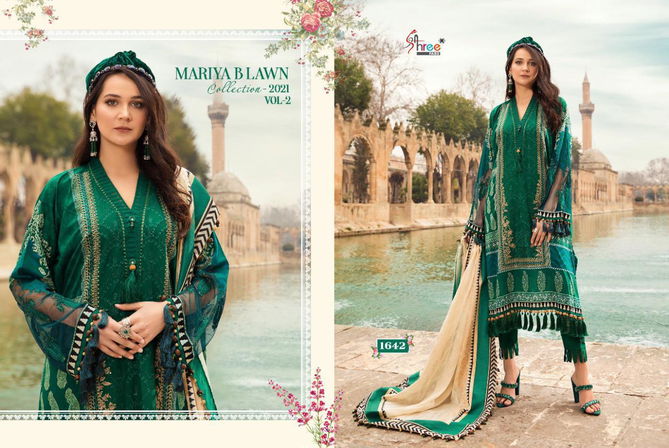 Shree Mariya B Lawn Collection 2021 Vol 2 Latest Fancy Festive Wear Pure Lawn Worked Pakistani Salwar Suits Collection
