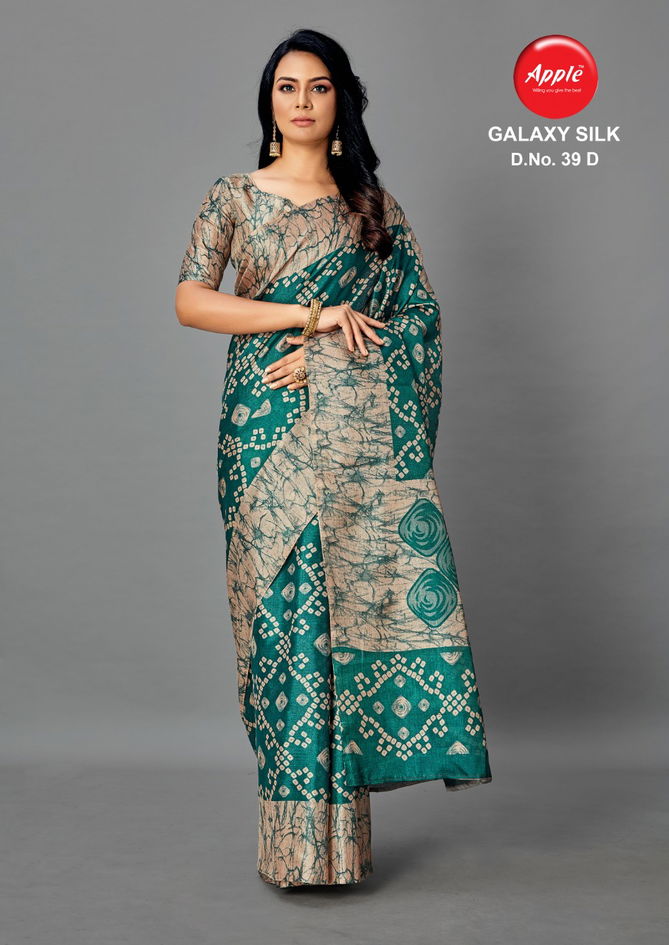 Apple Galaxy 38 Latest Designer Casual Wear Silk Saree Collection
