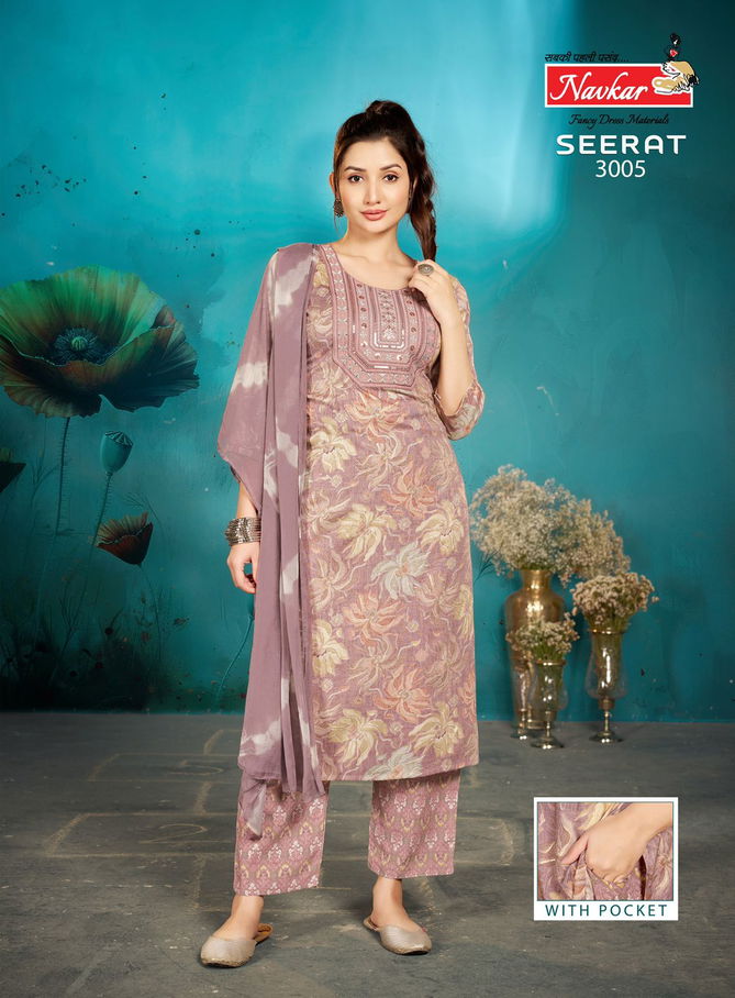 Seerat Vol 3 By Navkar Rayon Foil Printed Kurti With Bottom Dupatta Orders In India