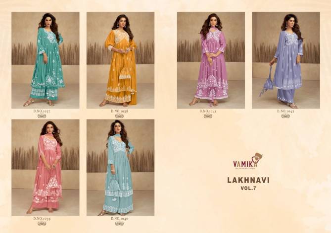 Lakhnavi Vol 7 By Vamika Designer Readymade Suits Catalog
