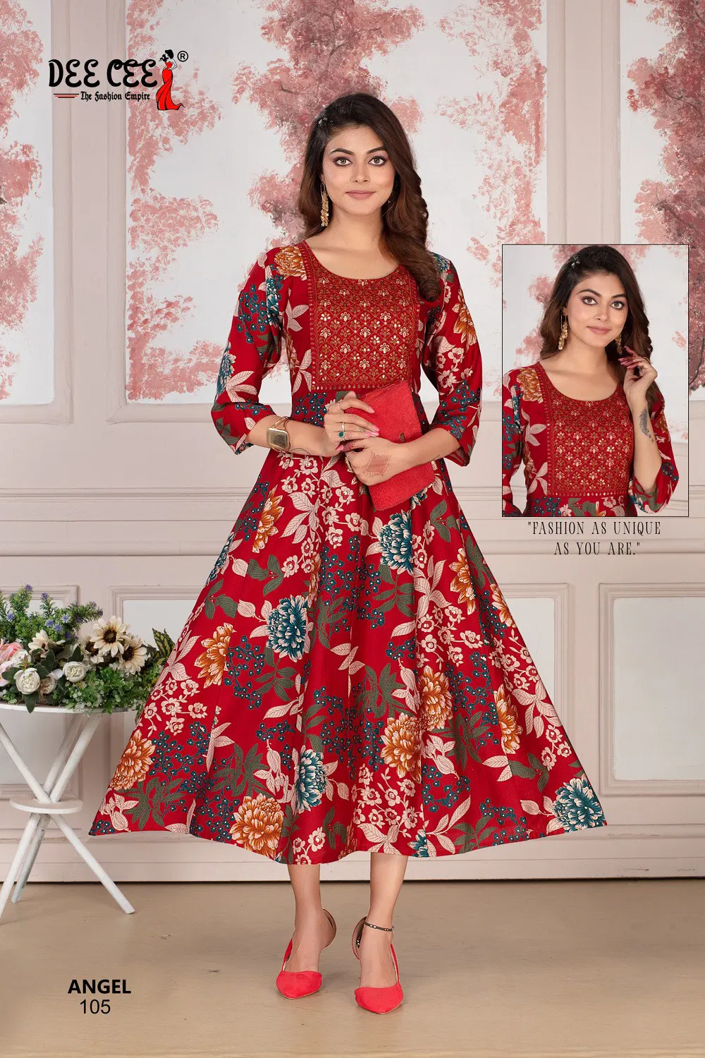 Deecee Angel Printed Anarkali Styled Kurtis Collection