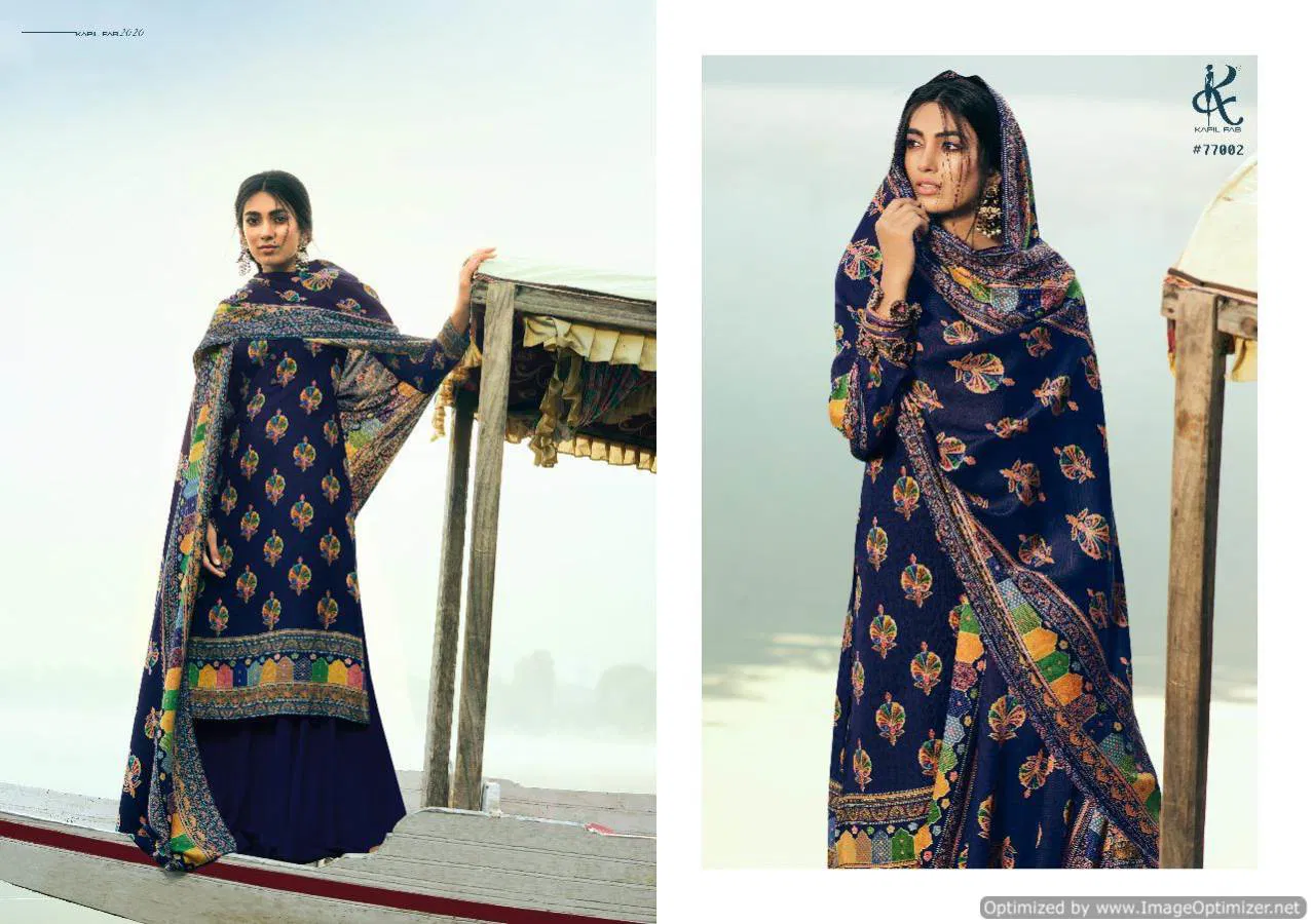 Kapil Aazeen Latest Designer Digital Printed Pure Pashmina Dress Material Collection 