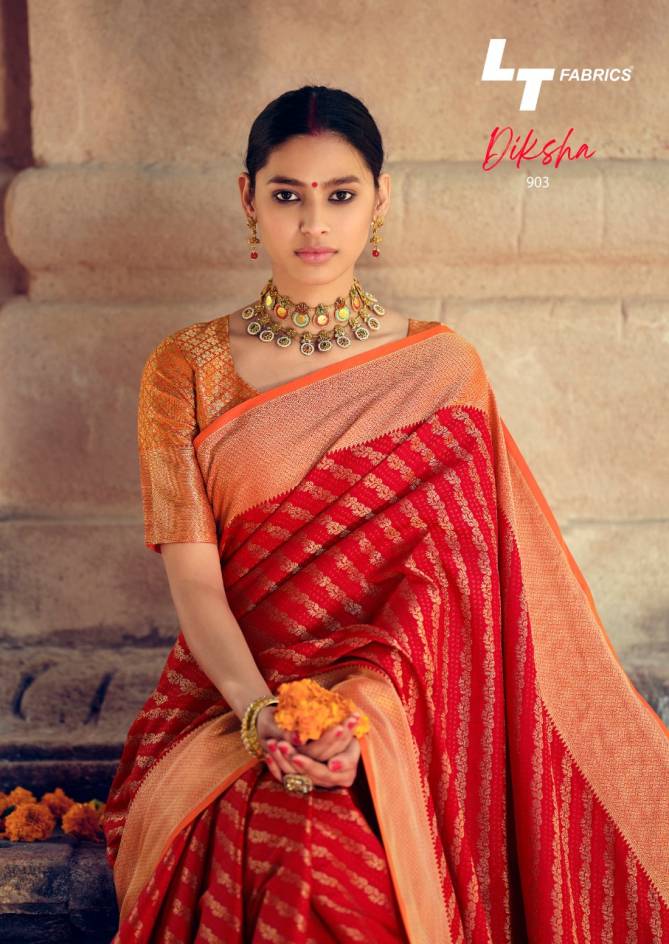 Lt Diksha Fancy Casual Wedding Wear Silk Latest Design silk sarees collection