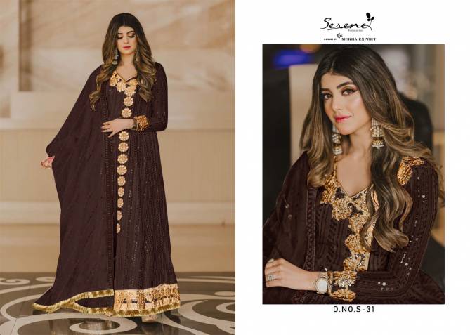 Serene 3 Fancy Wedding Wear Embroidery Georgette Pakistani Salwar Kameez Collection