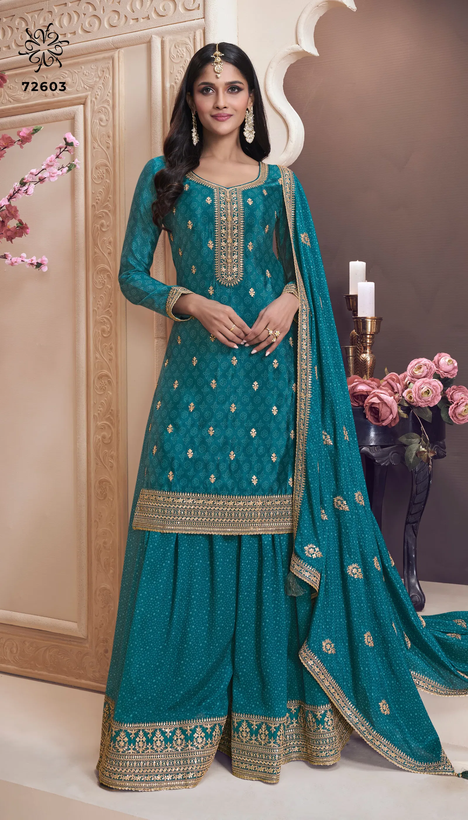 Sajanee By Vinay Kuleesh Chinon Designer Salwar Suit Wholesalers In Delhi