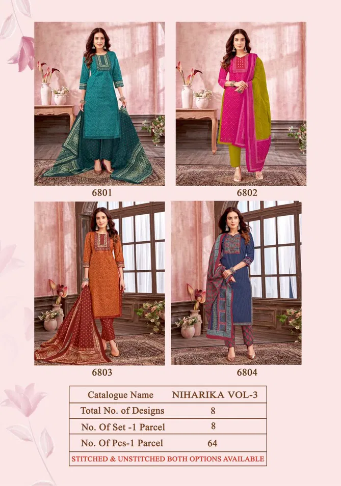 Kala Niharika Vol 3 Printed Cotton Dress Material Wholesale Online