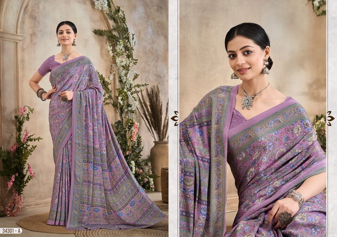 Vivanta Silk 36 By Ruchi Silk Crepe Printed Wholesale Sarees In India