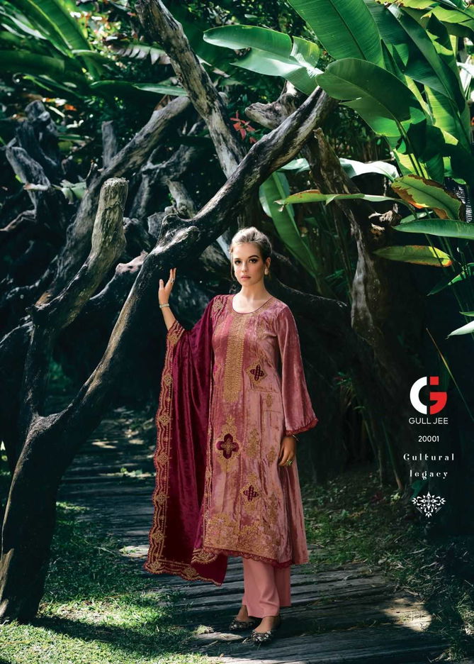 Gul Nasreen By Gull Jee Velvet Salwar Kameez Wholesale In India