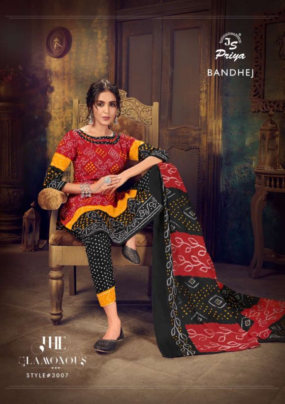 Js Priya Bandhej 3 Casual Daily Wear Cotton Printed Dress Material Collection