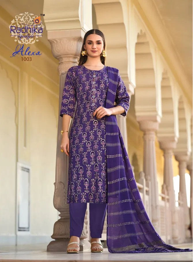 Alexa Vol 1 By Radhika Vertican Silk Kurti With Bottom Dupatta Orders In India