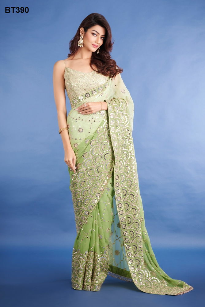 BT 390 Colours Soft Georgette Paty Wear Designer Bulk Saree Orders In India