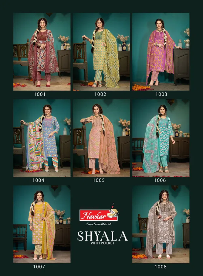 Shyala Vol 1 By Navkar Malaysian Cotton Kurti With Bottom Dupatta Exporters In India