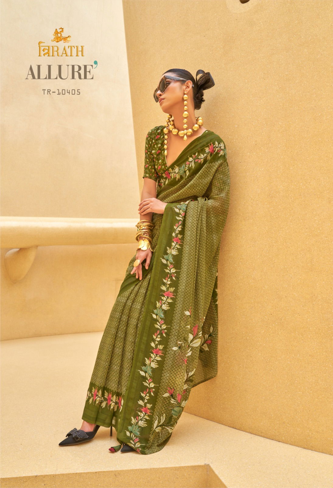 Allure By Trirath Georgette Printed Casual Wear Sarees Orders In India