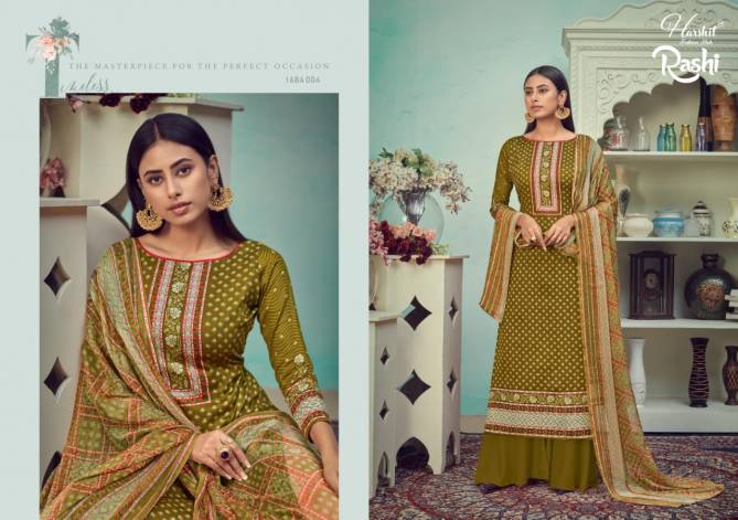 Harshit Rashi Viscose Latest Fancy Casual Wear Pure Viscose Rayon Digital Style Print with Swarovski Diamond Work Designer Dress Material Collection
