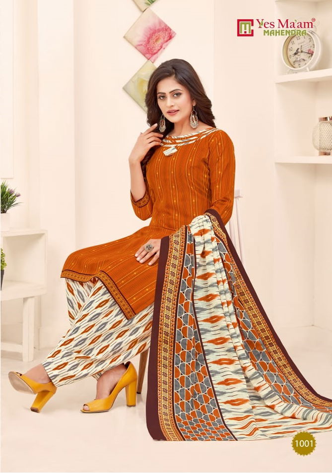 Yes Mam Mahendra Regular Wear Cotton Printed Designer Dress Material Collection
