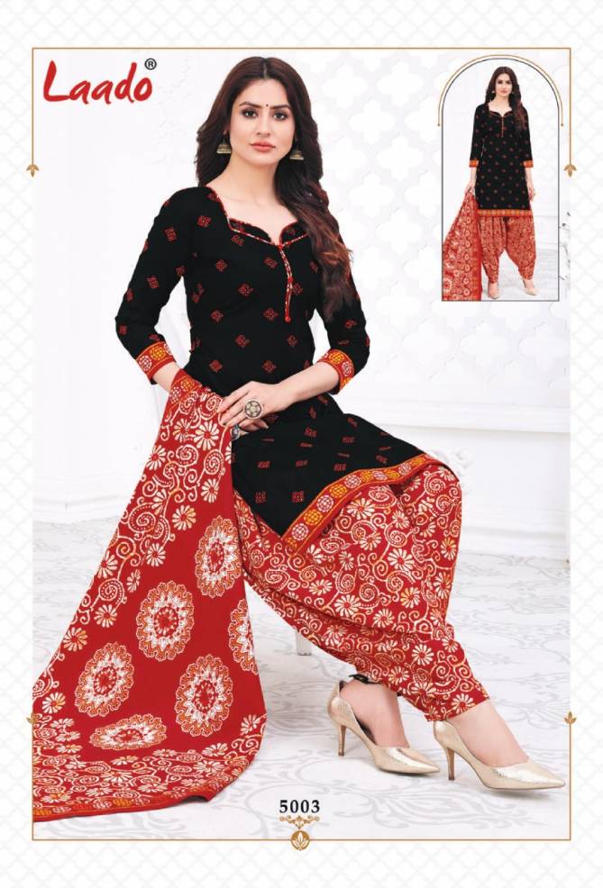 Laado Priti Patiyala 5 Cotton Printed Regular Wear Dress Material Collection
