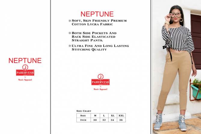 Pahervesh Neptune Stylish Fancy Wear Cotton Lycra Comfortable Pant Collection
