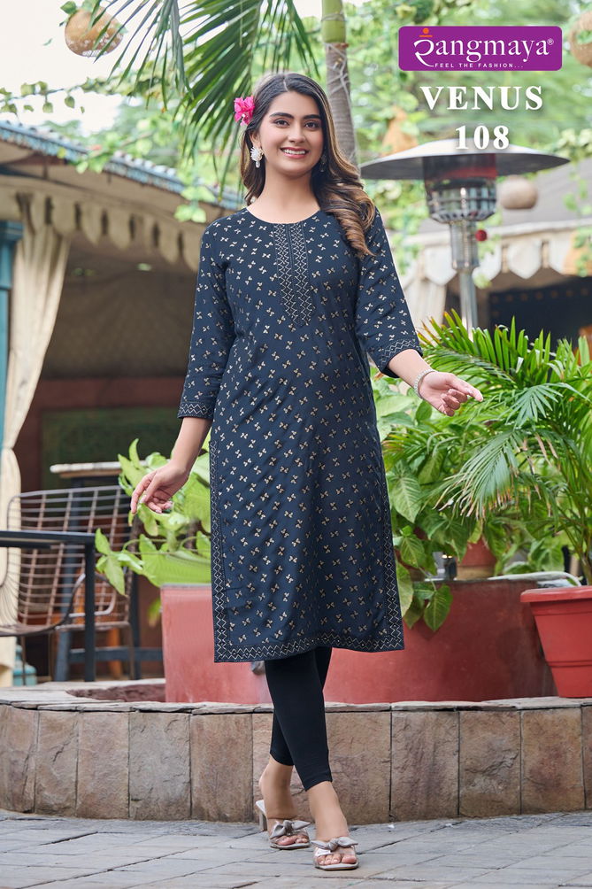 Venus By Rangmaya 101 To 108 Printed Kurti Bulk Kurti Orders In India
