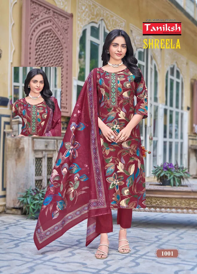 Shreela Vol 1 By Taniksh Printed Kurti With Bottom Dupatta Suppliers In India