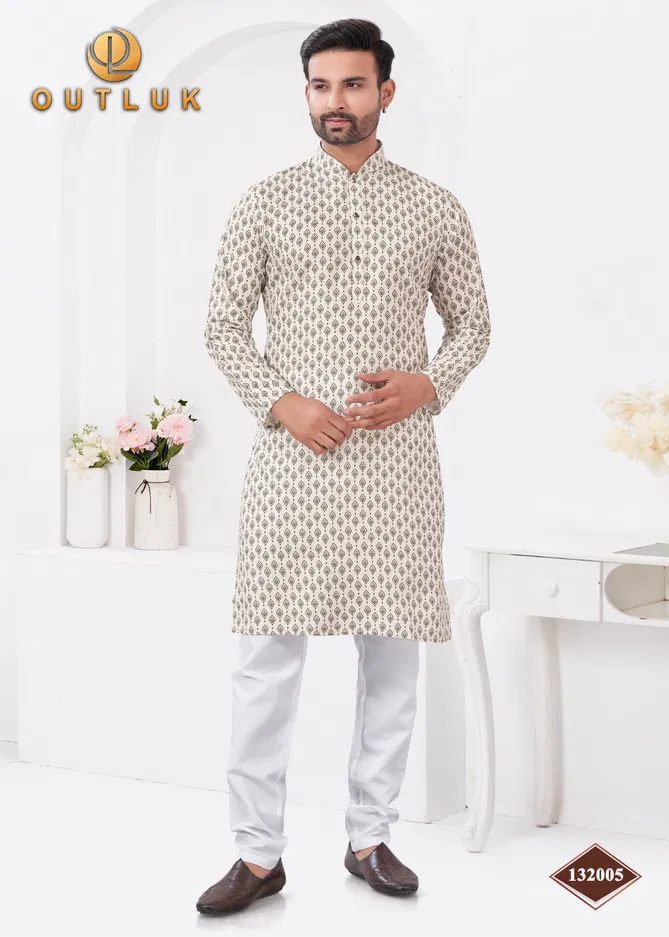 Outluk Wedding Collection Vol 132 Rayon Cotton Mens Kurta Pajama Manufacturers