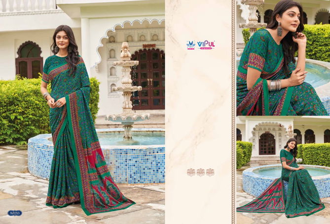 Heritage Silk Vol 11 By Vipul Crepe Daily Wear Sarees Exporters In India