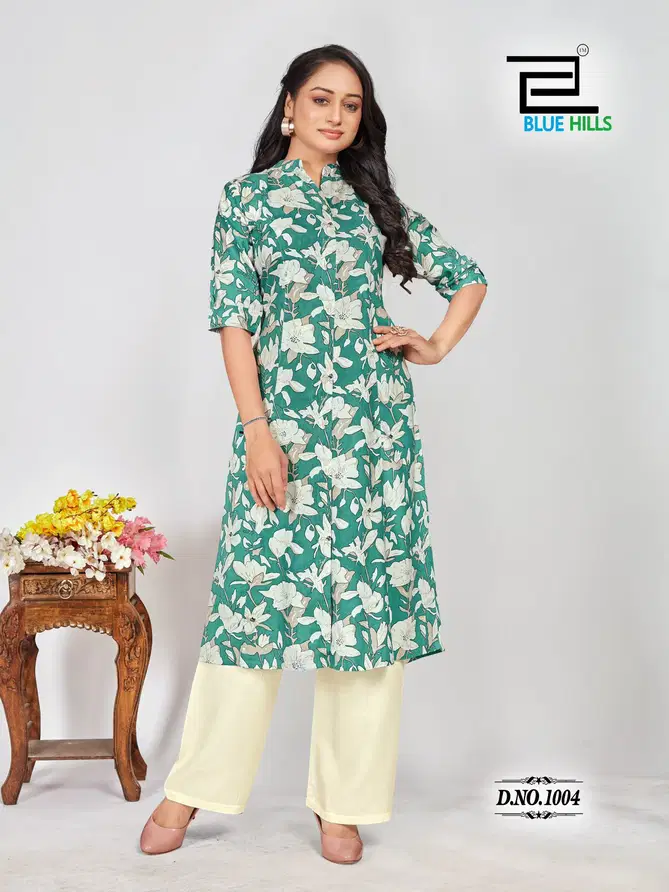 Maher By Blue Hills Rayon Printed Wholesale Kurtis Suppliers In Mumbai