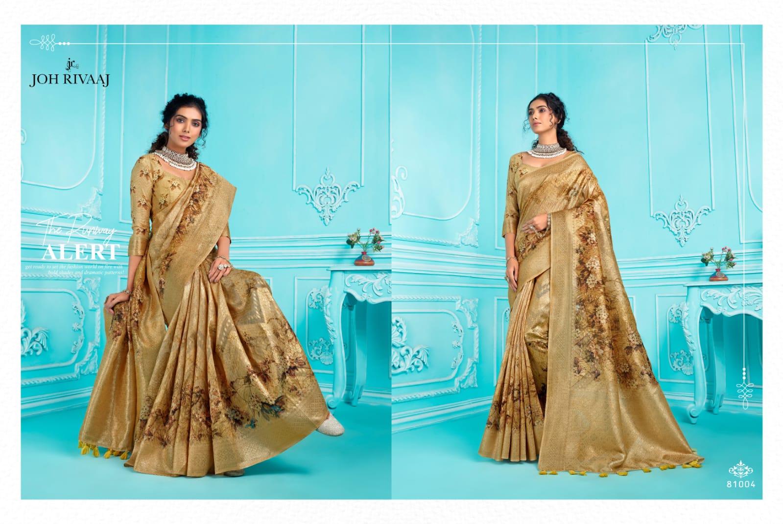 Jarosa By Joh Rivaaj Organza Designer Sarees Catalog