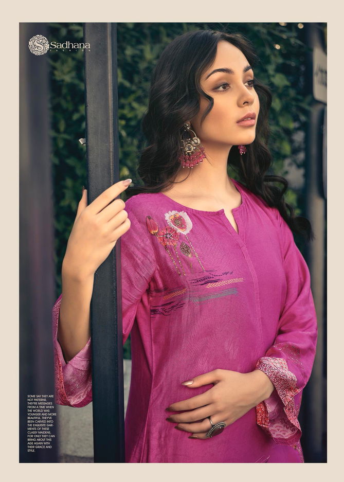 Havaadis By Sadhana Maleen Silk Digital printed Suits Catalog