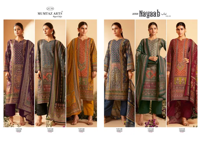 Nayaab Vol 3 By Mumtaz Viscose Muslin Digital Printed Dress Material Suppliers In Mumbai